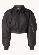 Acne Studios Cropped bomberjack met klepzakken