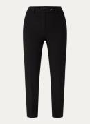 Sisley High waist tapered fit cropped pantalon met steekzakken