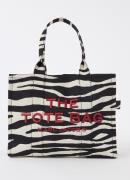 Marc Jacobs The Tote Bag L shopper van canvas met zebraprint