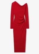 Reiss Becky one shoulder midi jurk van jersey