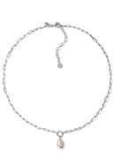 Casa Jewelry Paperclip Pearl ketting van zilver