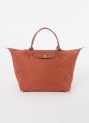 Longchamp Le Pliage handtas M met leren details