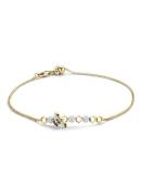 Diamond Point Gouden armband 0-02 ct diamant Queen Bee