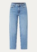 OPUS Lolah mid waist tapered cropped jeans met medium wassing