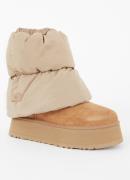 UGG Classic Mini Dipper enkellaarsje van suède met afneembare beenwarm...