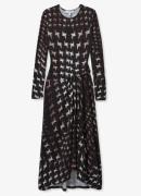 Reiss Halle midi jurk met plooidetail en print