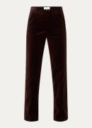 ba&sh Babilon mid waist straight fit pantalon van fluweel met steekzak...