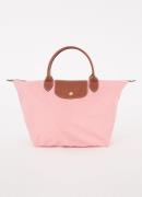 Longchamp Le Pliage Original handtas M met leren details