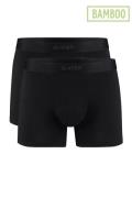 Slater boxershort bamboo 2-pack zwart