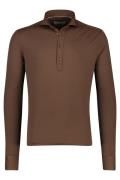 Mouwlengte 7 poloshirt bruin John Miller