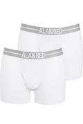 Alan Red boxershorts 2-pack Wit