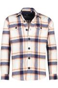 Blue Industry vest beige geruit flanel