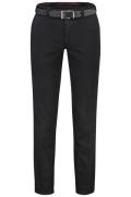 M.E.N.S. pantalon met riem Madrid zwart