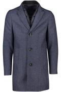 Portofino tussenjas donkerblauw normale fit effen rits + knoop