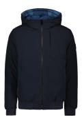 Airforce winterjas kort donkerblauw slim fit effen rits