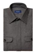 Eton vest grijs effen