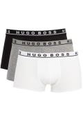 Hugo Boss boxershort zwart/grijs/wit 3-pack katoen