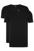 Hugo Boss t-shirt effen katoen zwart