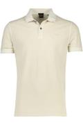 Hugo Boss polo ecru effen katoen slim fit 2 knoops