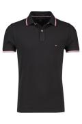 Zwarte polo Big & Tall Tommy Hilfiger Slim Fit