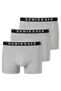 Schiesser 95/5 boxershorts lichtgrijs 3-pack