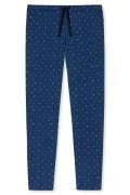 Schiesser pyjamabroek blauw met stippenpatroon