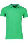 Superdry polo groen effen katoen slim fit