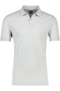 Poloshirt Hugo Boss grijs effen katoen normale fit