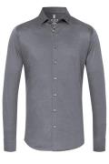 Desoto overhemd business grijs effen katoen slim fit