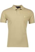 Polo Ralph Lauren polo Slim Fit beige effen katoen 3-knoops