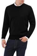 Maerz pullover ronde hals zwart merinowol