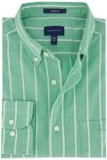 Gant overhemd button-down groen gestreept regular fit