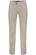 Eurex regular fit katoenen broek beige effen