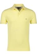 Tommy Hilfiger Big & Tall polo geel uni katoen slim fit