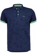 New Zealand polo Murupara normale fit navy geprint