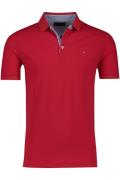 Portofino polo normale fit Pique 3 knoops rood effen katoen