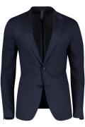 Strellson colbert donkerblauw effen linnen slim fit steekzakken