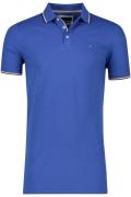 Portofino polo normale fit donkerblauw effen katoen extra lang