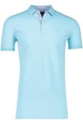 Portofinon normale fit poloshirt lichtblauw extra lang