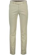 Meyer katoenen broek Bonn normale fit beige effen katoen