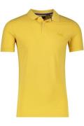 Superdry polo slim fit geel effen 100% katoen