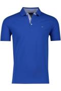 Portofino polo normale fit met logo Pique blauw effen katoen