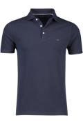 Portofino polo normale fit donkerblauw effen katoen 3 knoops