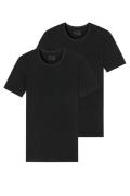 Schiesser t-shirt zwart 95/5 2-pack