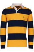 Polo Ralph Lauren polo lange mouw navy geel gestreept