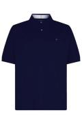 polo Tommy Hilfiger normale fit donkerblauw effen katoen