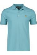 Katoenen Lyle & Scott poloshirt slim fit blauw uni