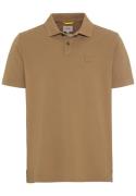 Camel Active polo wijde fit bruin effen 2 knoops katoen