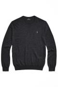 Polo Ralph Lauren Big & Tall trui ronde hals grijs effen wol