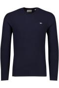 Gant trui met ronde hals navy katoen